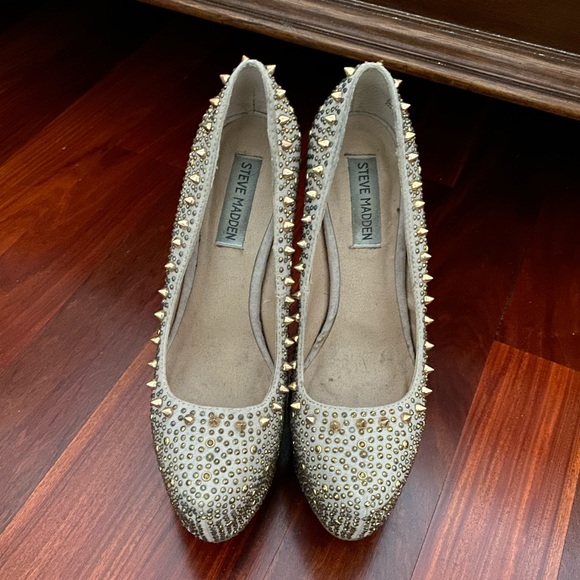 Steve Madden Shoes - STEVE MADDEN STUDDED JEWELED PLATFORM HEELS SHOES